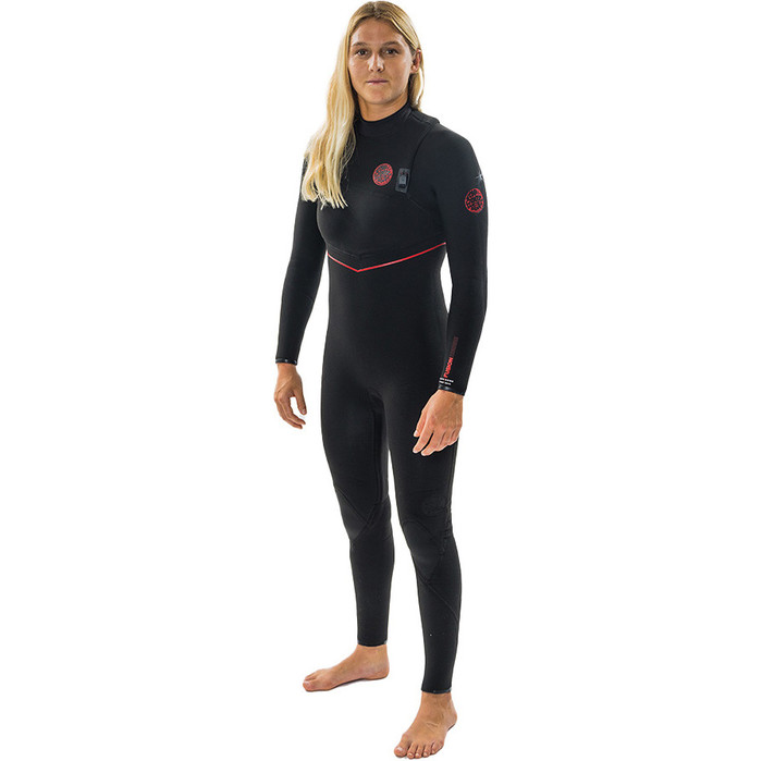 2024 Rip Curl Frauen Flashbomb Fusion 3/2mm Zip-frei Neoprenanzug 15AWFS - Black